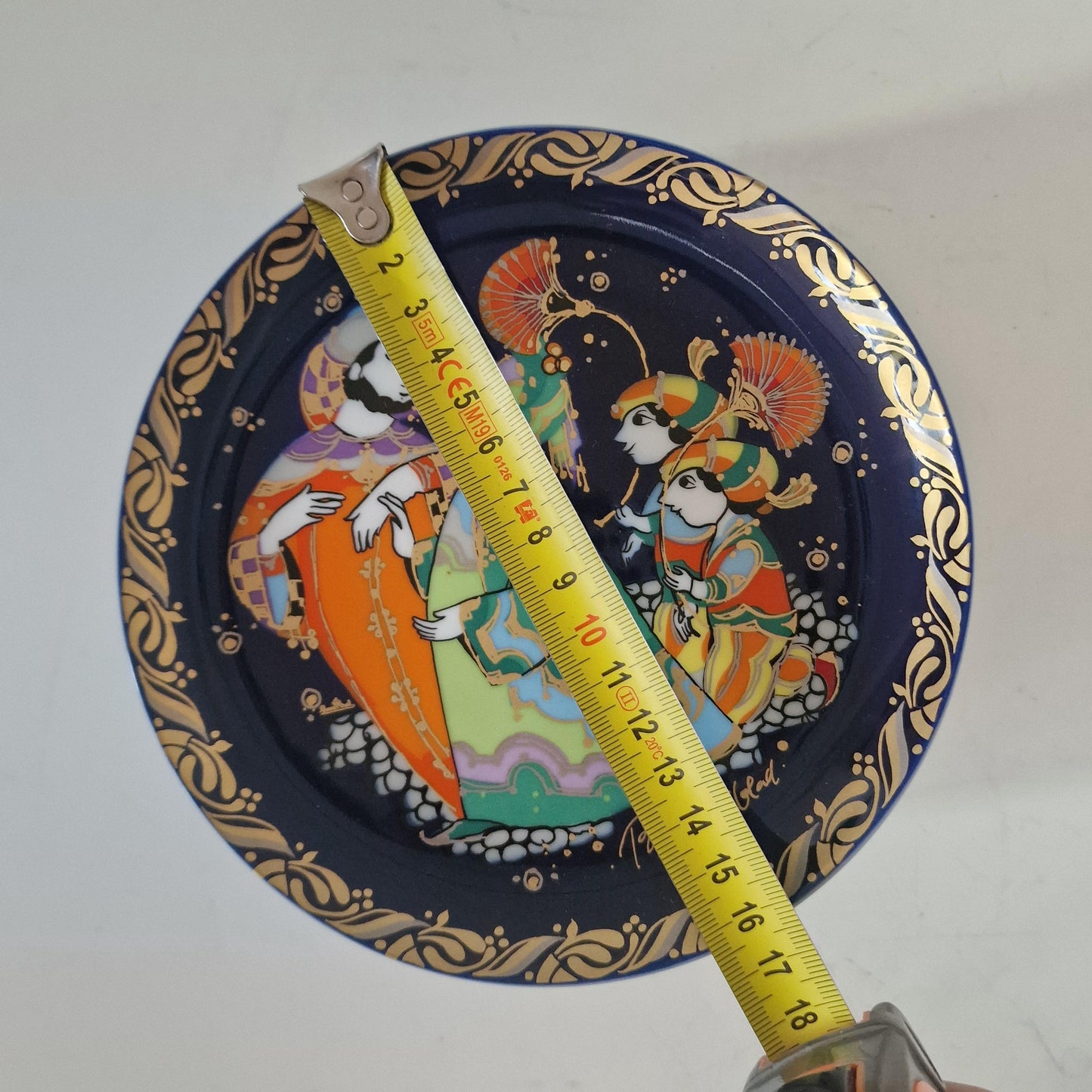 Bjørn Wiinblad Wallplates Rosenthal Gold Plated Porcelain Plate - Sindbad the Sailor