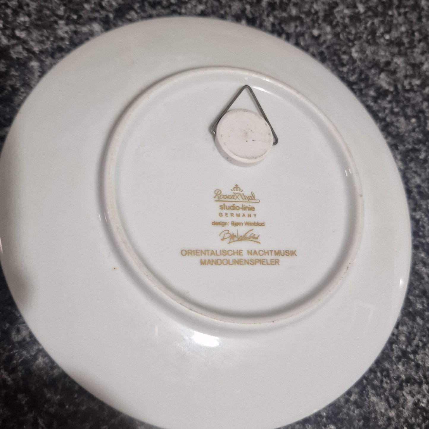 Bjørn Wiinblad Rosenthal Porcelain Plates, Gold Plated Decor (Set of 3)