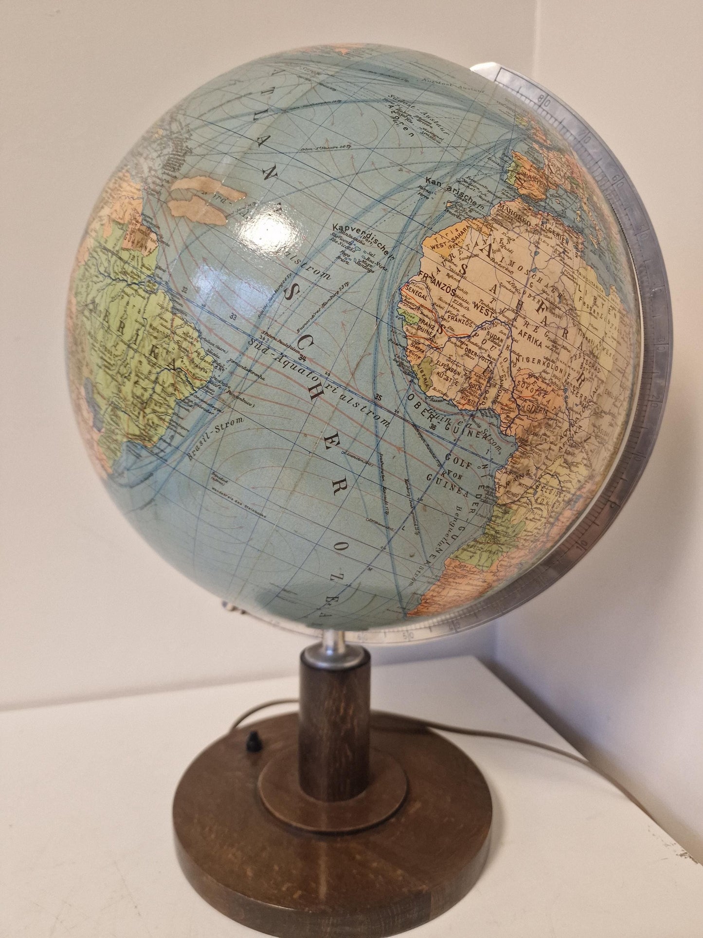 Paul Oestergaard KG - Glazen aardbol Columbus DUO Zeldzaam! Globe wereldbol earth globus