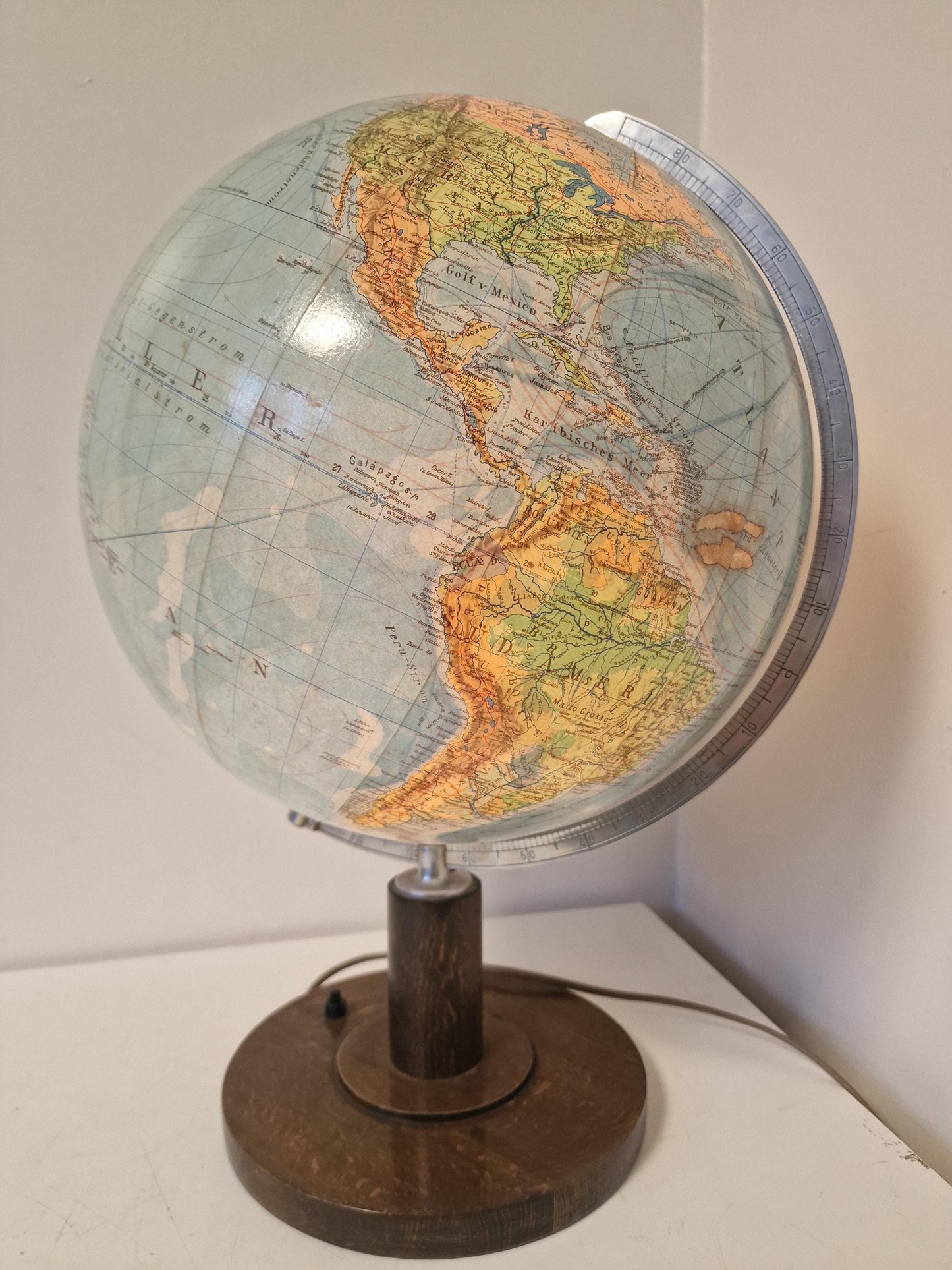 Paul Oestergaard KG - Glazen aardbol Columbus DUO Zeldzaam! Globe wereldbol earth globus