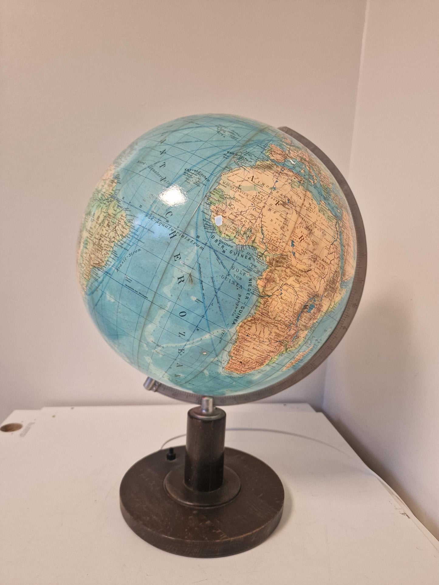 Paul Oestergaard KG - Glazen aardbol Columbus DUO Zeldzaam! Globe wereldbol earth globus