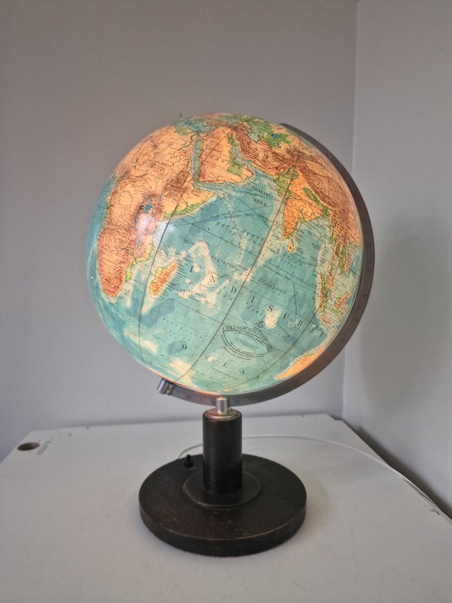 Paul Oestergaard KG - Glazen aardbol Columbus DUO Zeldzaam! Globe wereldbol earth globus