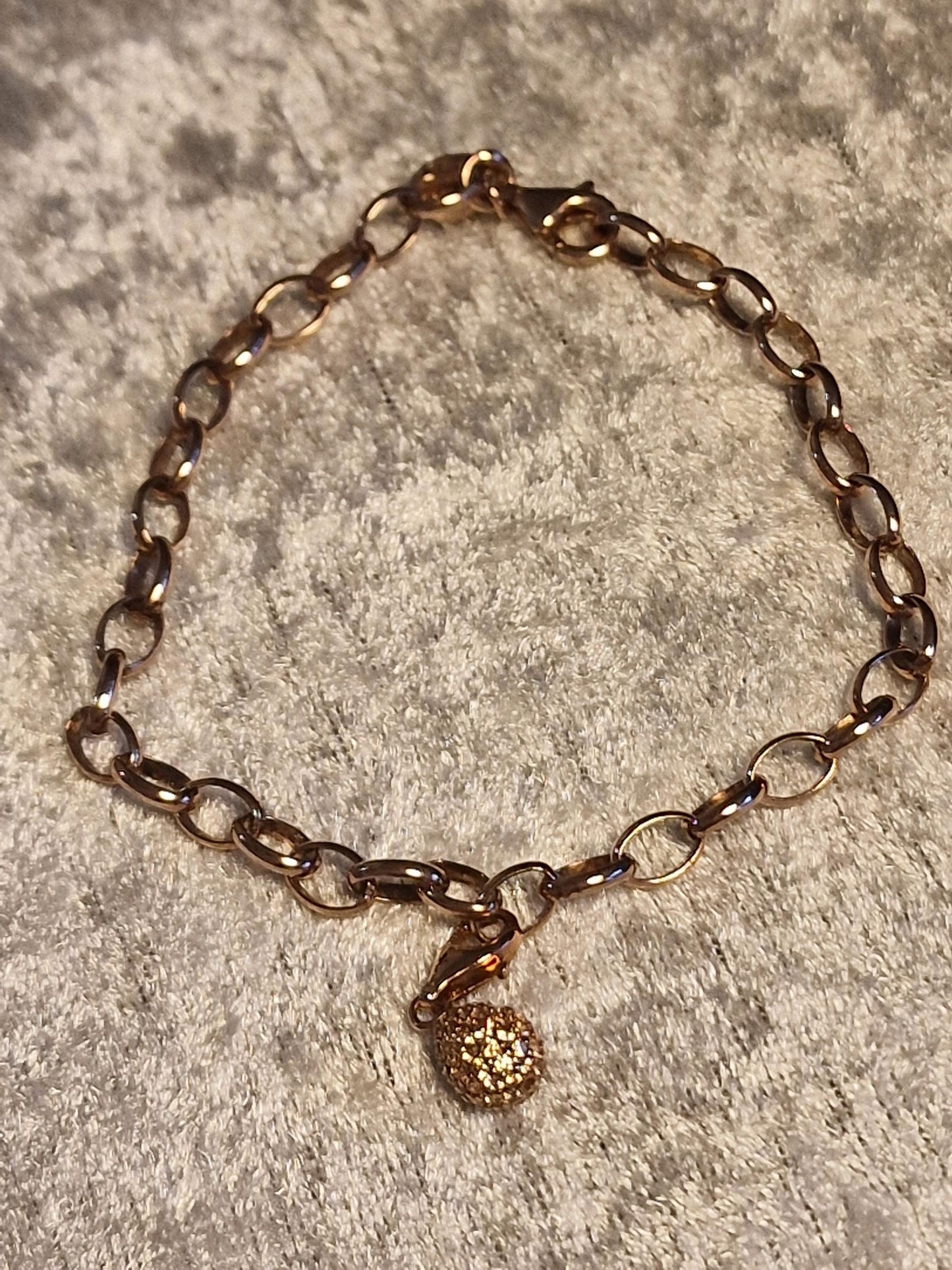 Fabergé Tsars Collection champagne rose goldgilt  Sterling Silver Bracelet with egg charm , faberge tatiana tsars collection