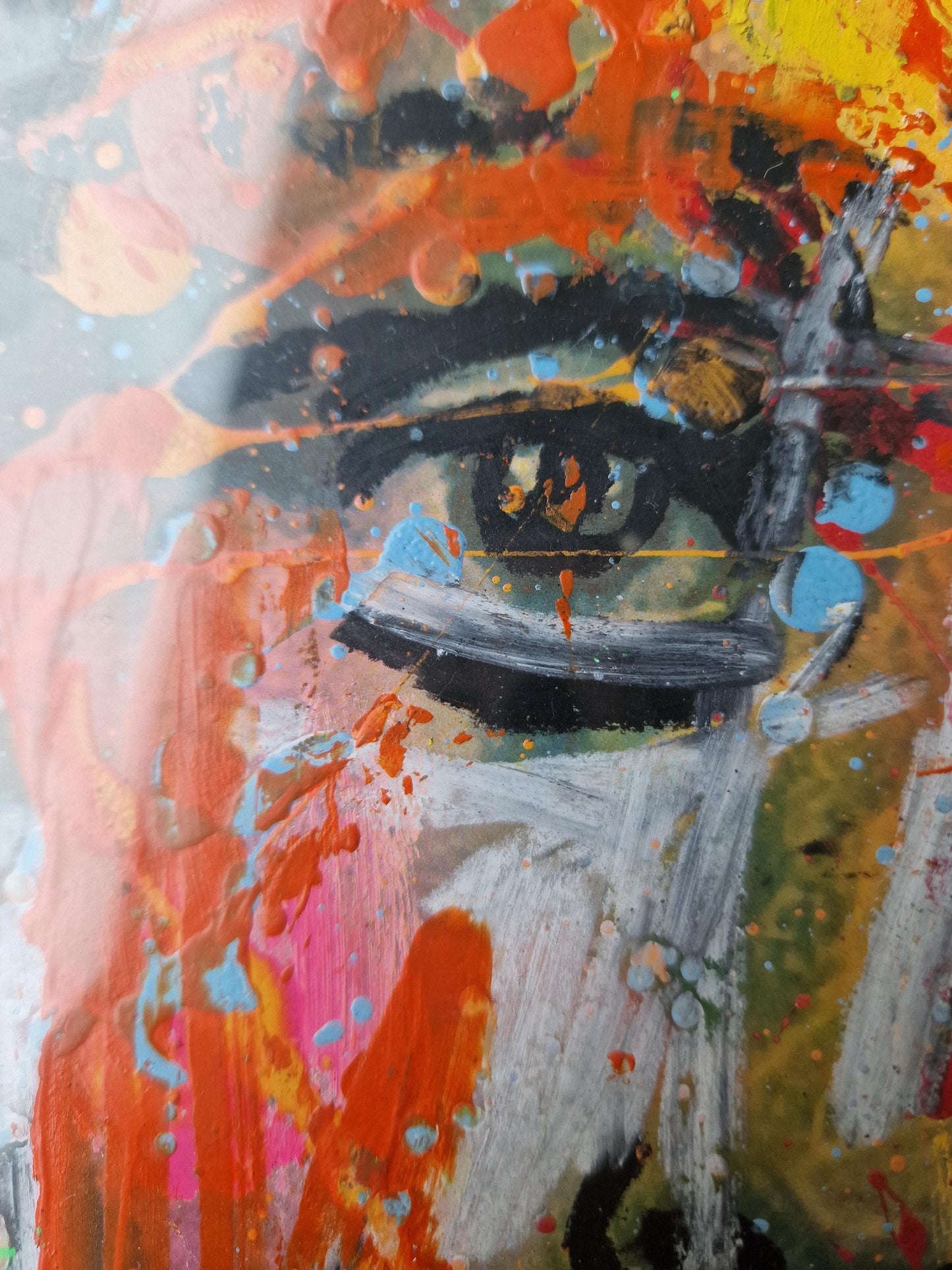 Peter Klashorst (1957-2024), the Netherlands, woman, mixed media acryl handpainted dutch artist
