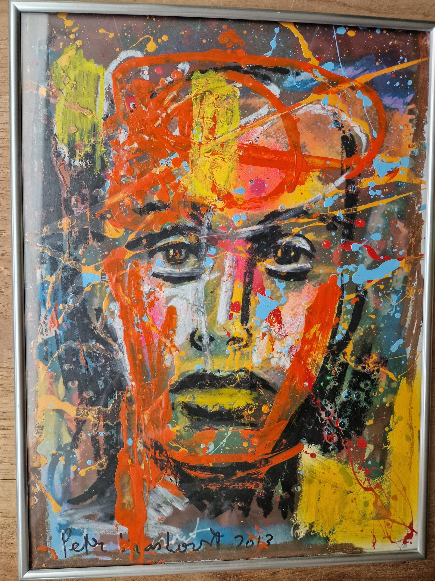 Peter Klashorst (1957-2024), the Netherlands, woman, mixed media acryl handpainted dutch artist