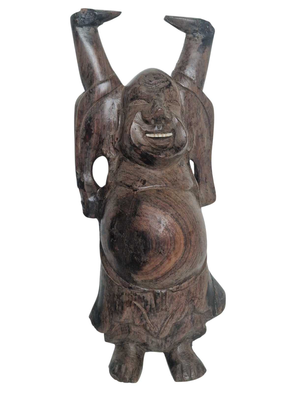 Antique Javanese Wood Carving, 19th Century Folk Art Figure