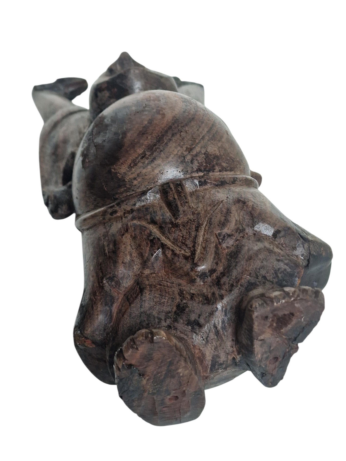 Antique Javanese Wood Carving, 19th Century Folk Art Figure