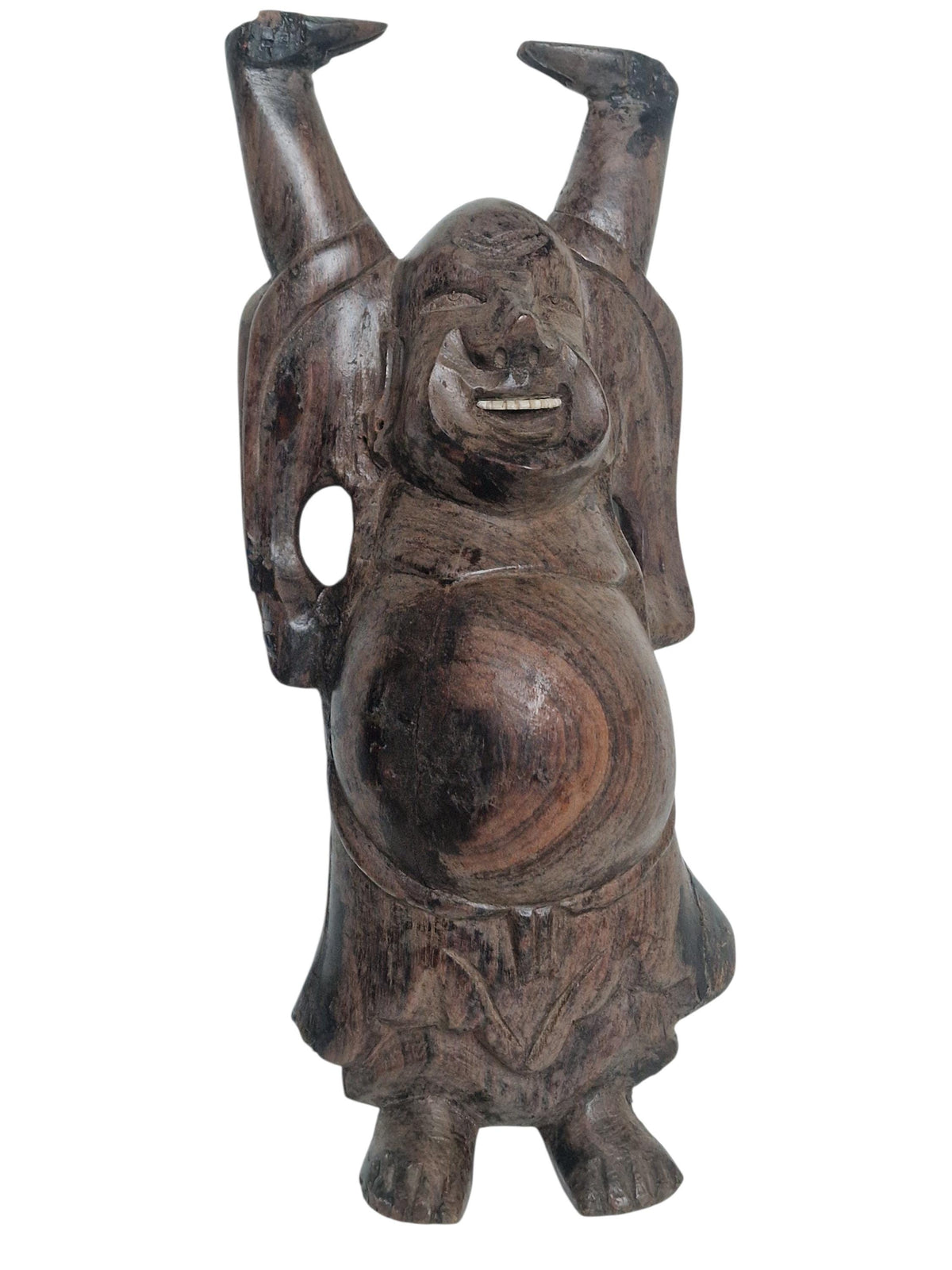 Antique Javanese Wood Carving, 19th Century Folk Art Figure