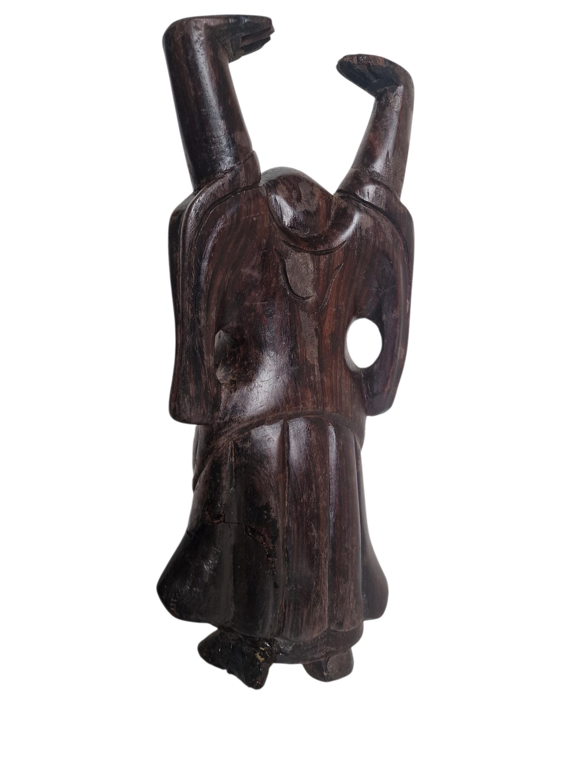 Antique Javanese Wood Carving, 19th Century Folk Art Figure