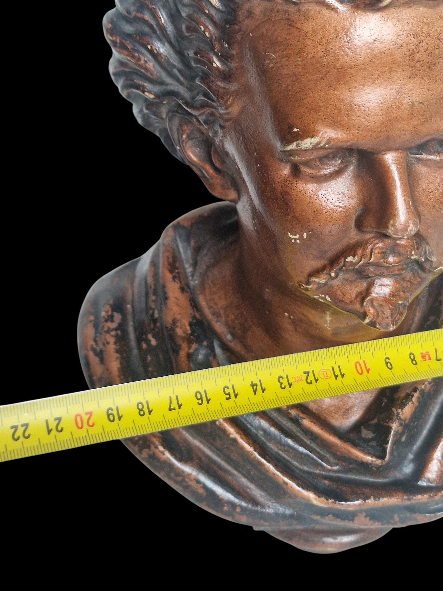 Antique French Terracotta Beethoven Bust Sculpture, 19th Century
