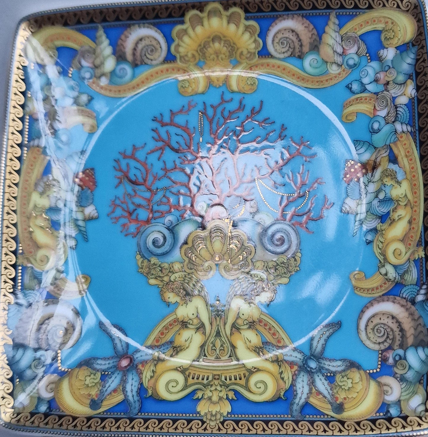 Versace x Rosenthal, Original Rosenthal for Versace porcelain tray from the iconic “Les Trésors de la Mer” collection