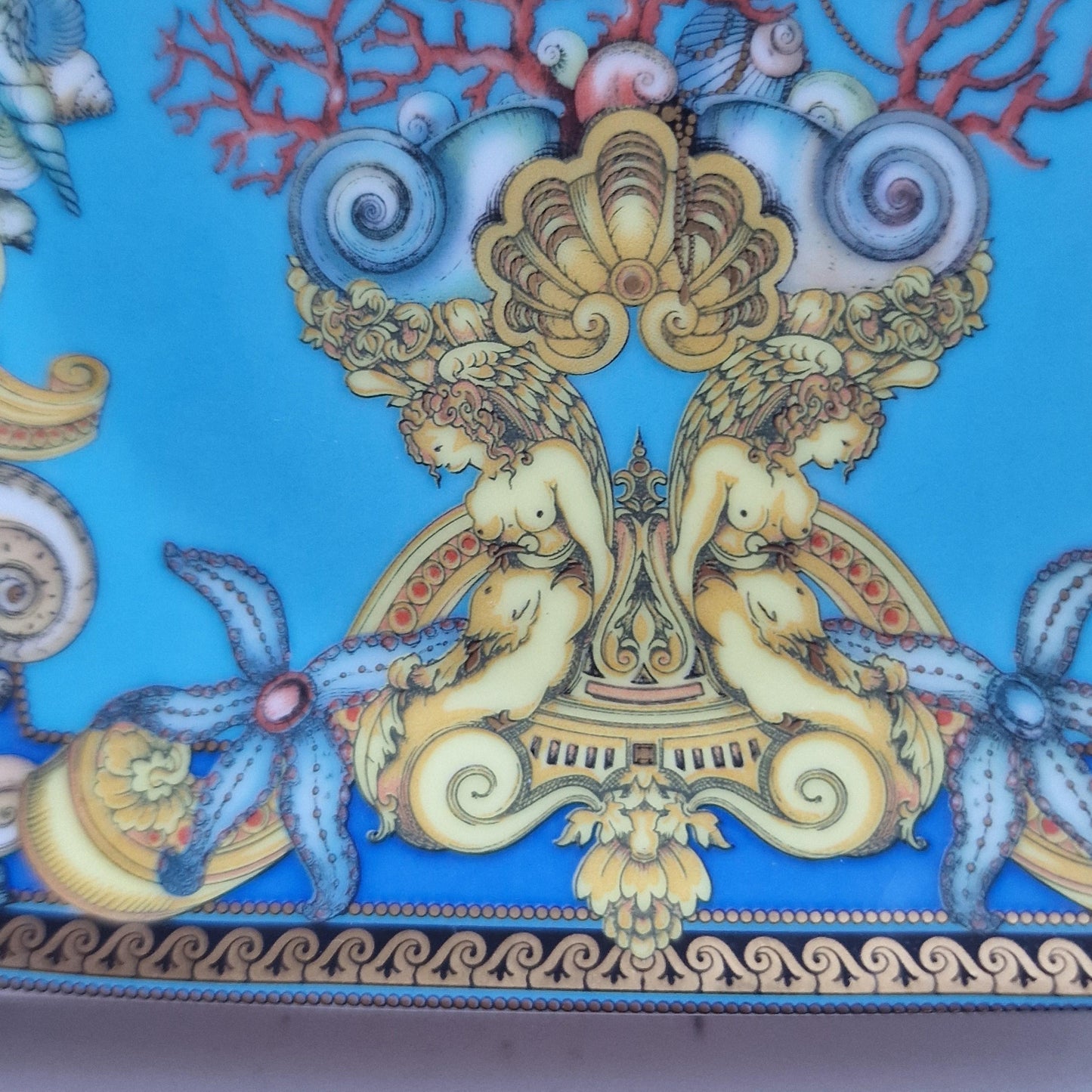 Versace x Rosenthal, Original Rosenthal for Versace porcelain tray from the iconic “Les Trésors de la Mer” collection