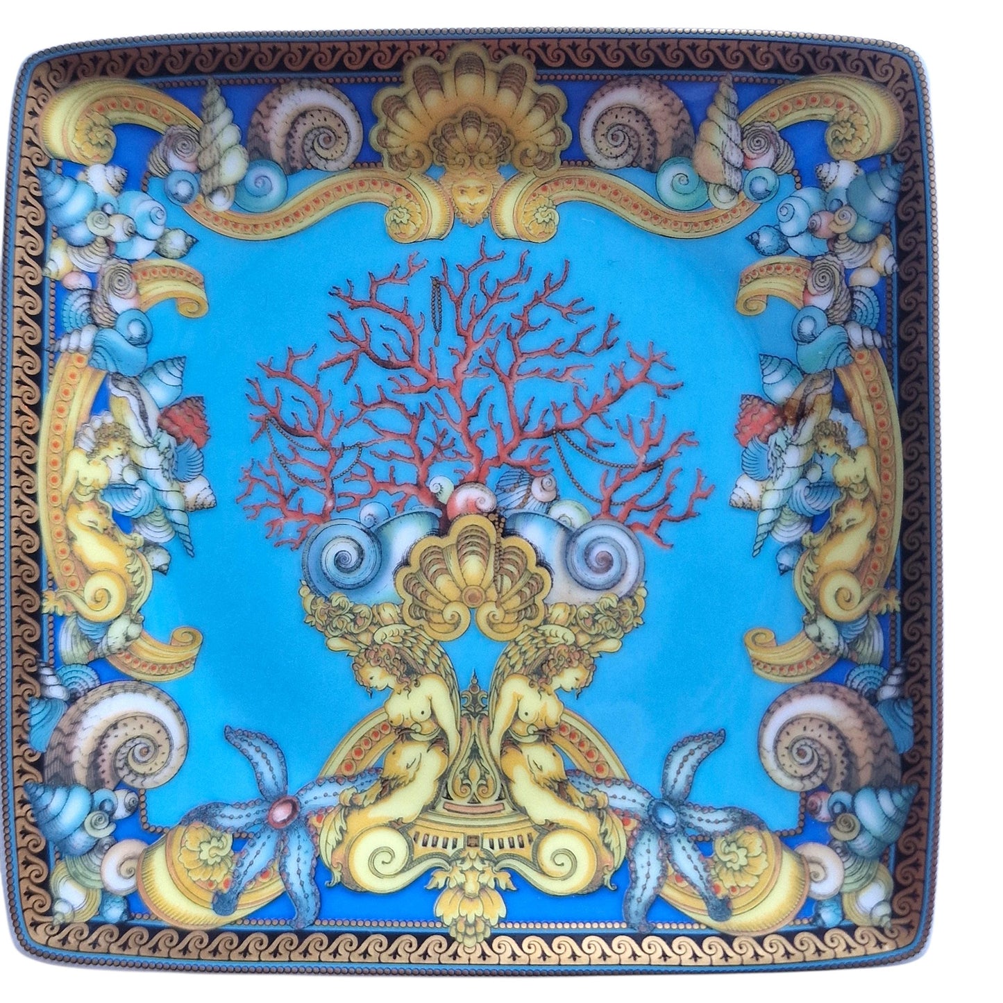 Versace x Rosenthal, Original Rosenthal for Versace porcelain tray from the iconic “Les Trésors de la Mer” collection