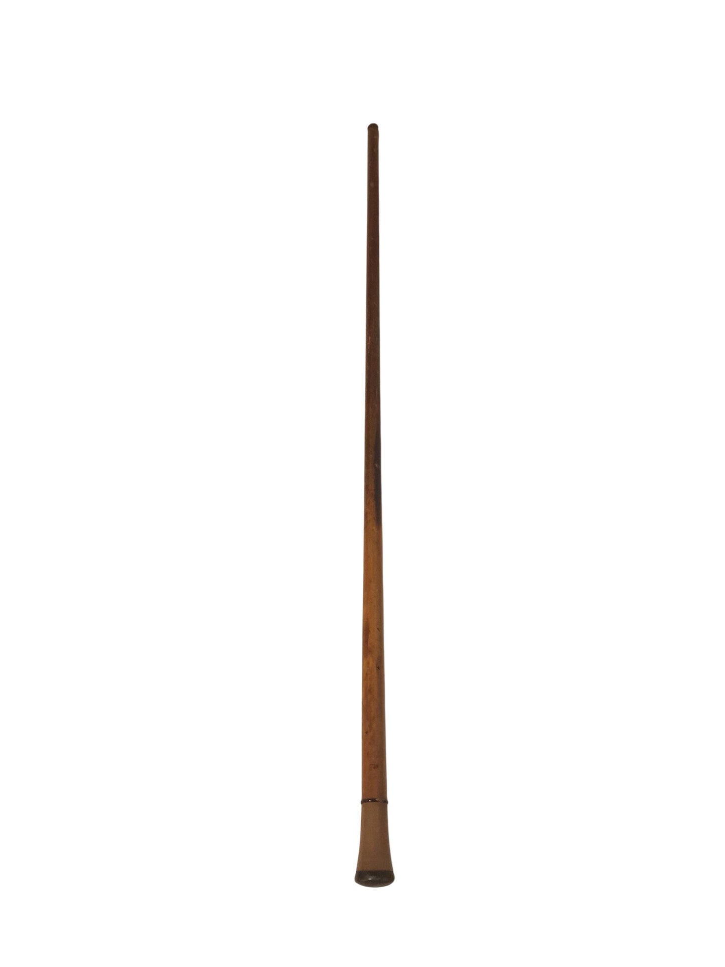 antique walking stick with bone or horn , european collection, gentlemen's flannel stick