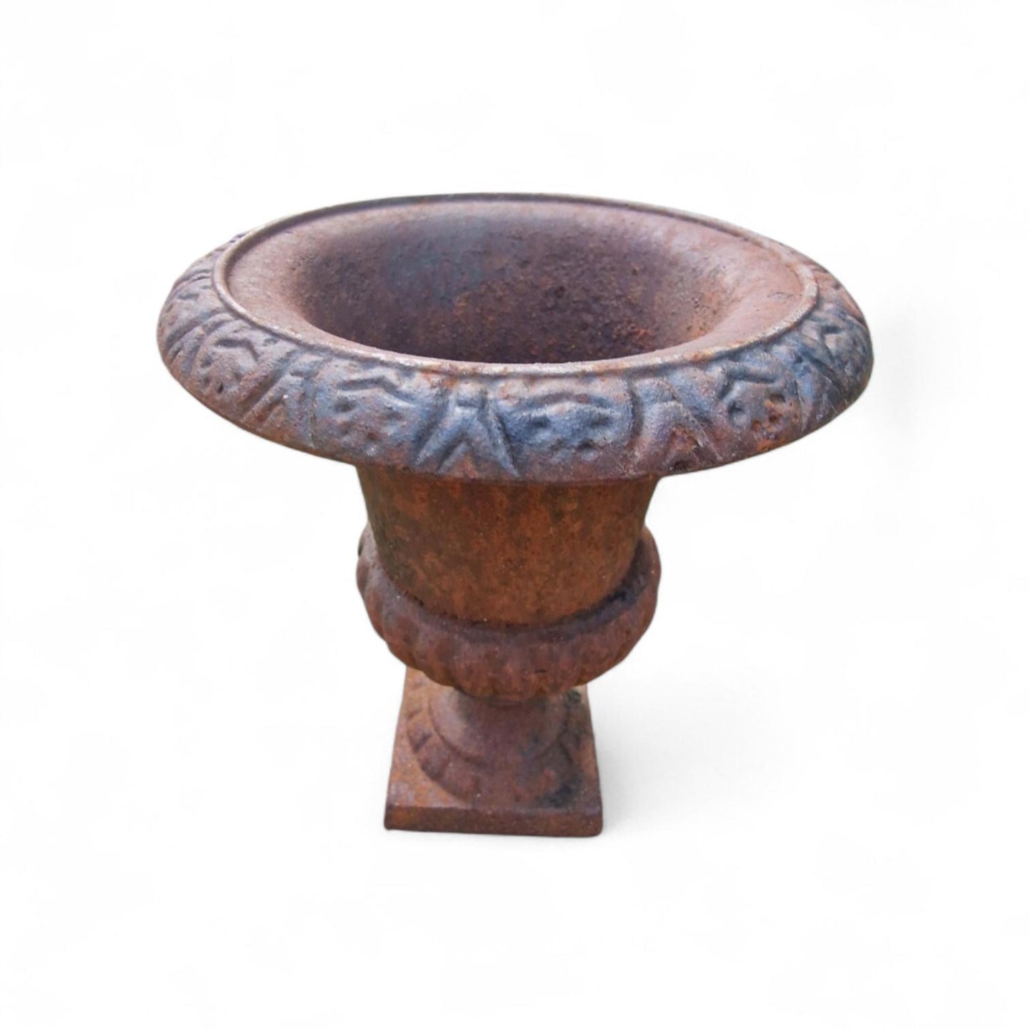 garden vase planter antique french estate  vase ca 1900 art nouveau france cast iron jardiniere, h 24 cm