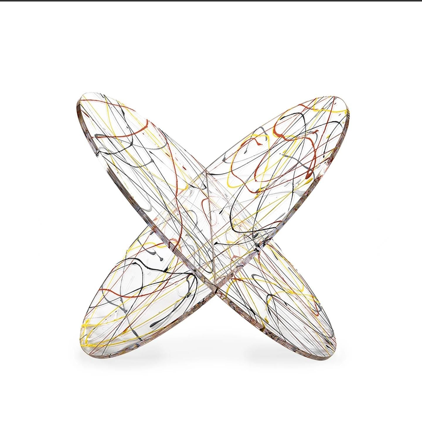 Plexiglass magazine rack, italian artistic side table, object d'art