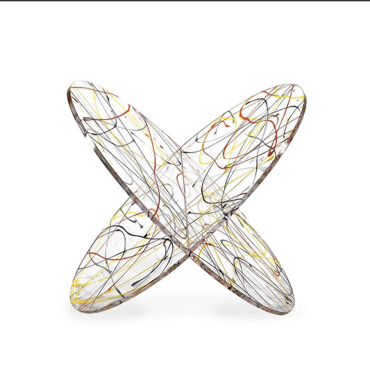 Plexiglass magazine rack, italian artistic side table, object d'art