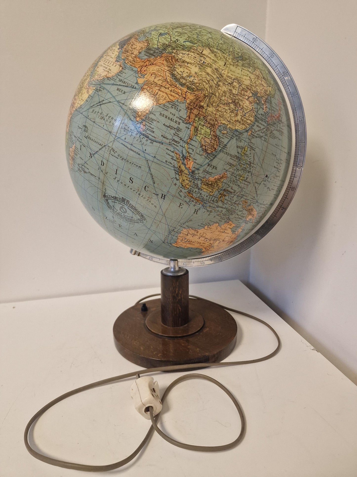 Paul Oestergaard KG - Glazen aardbol Columbus DUO Zeldzaam! Globe wereldbol earth globus