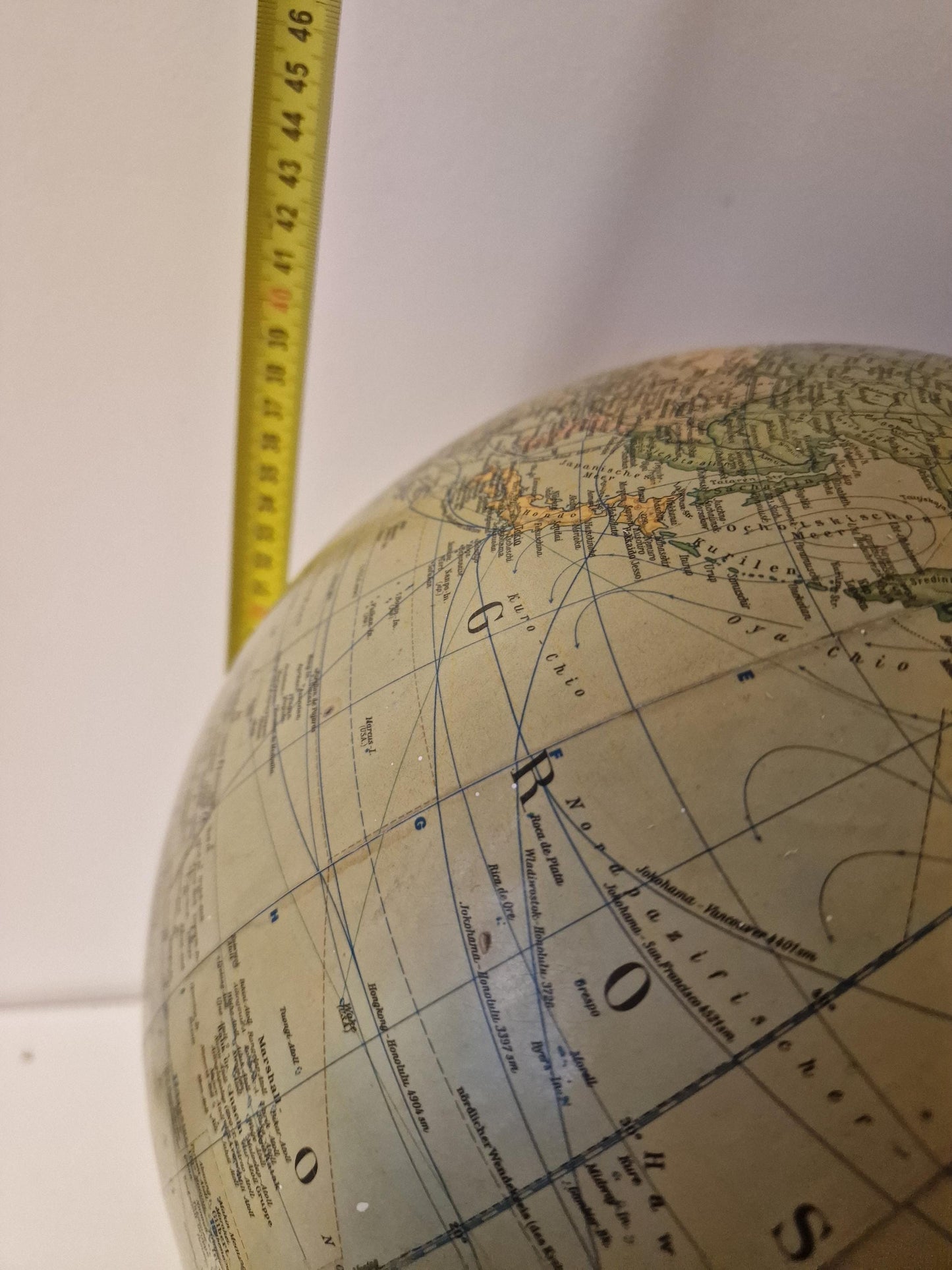 Vintage XL Light Up Glass Globe – JRO verlag Munchen, Germany