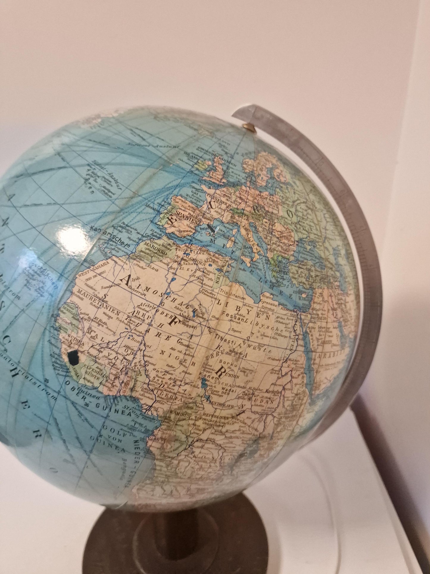 Paul Oestergaard KG - Glazen aardbol Columbus DUO Zeldzaam! Globe wereldbol earth globus