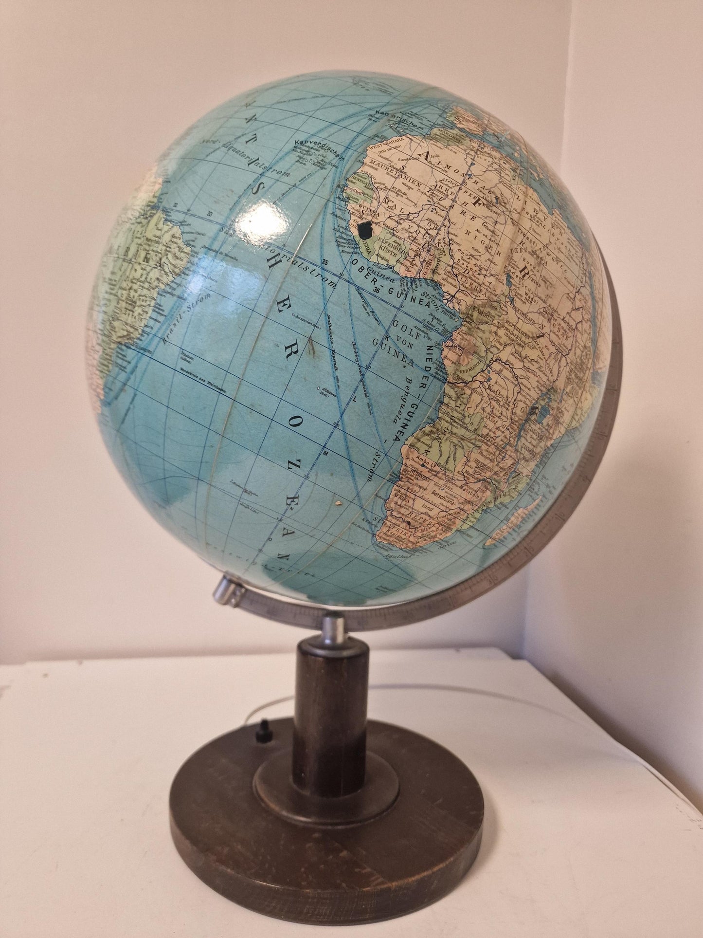 Paul Oestergaard KG - Glazen aardbol Columbus DUO Zeldzaam! Globe wereldbol earth globus