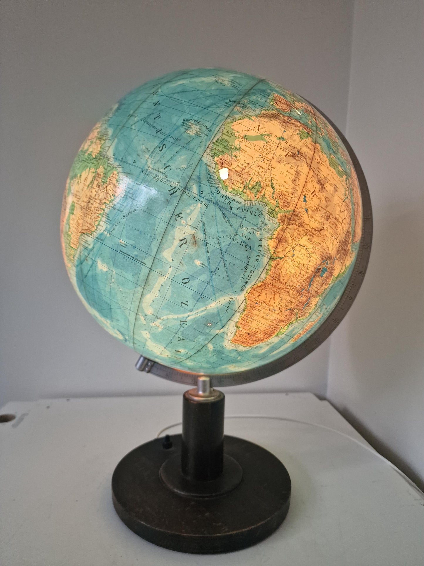 Paul Oestergaard KG - Glazen aardbol Columbus DUO Zeldzaam! Globe wereldbol earth globus