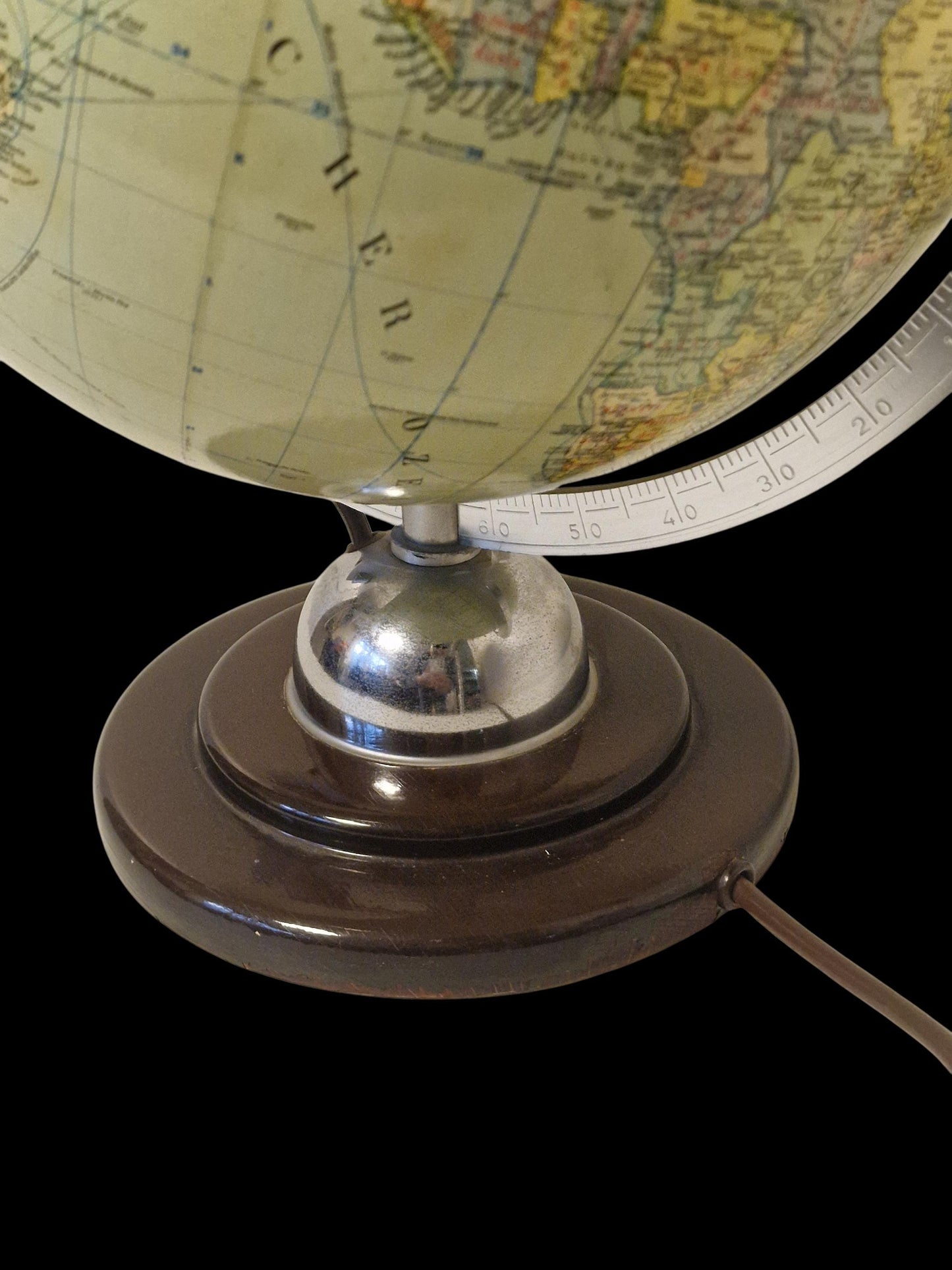 Vintage XL Light Up Glass Globe – JRO verlag Munchen, Germany
