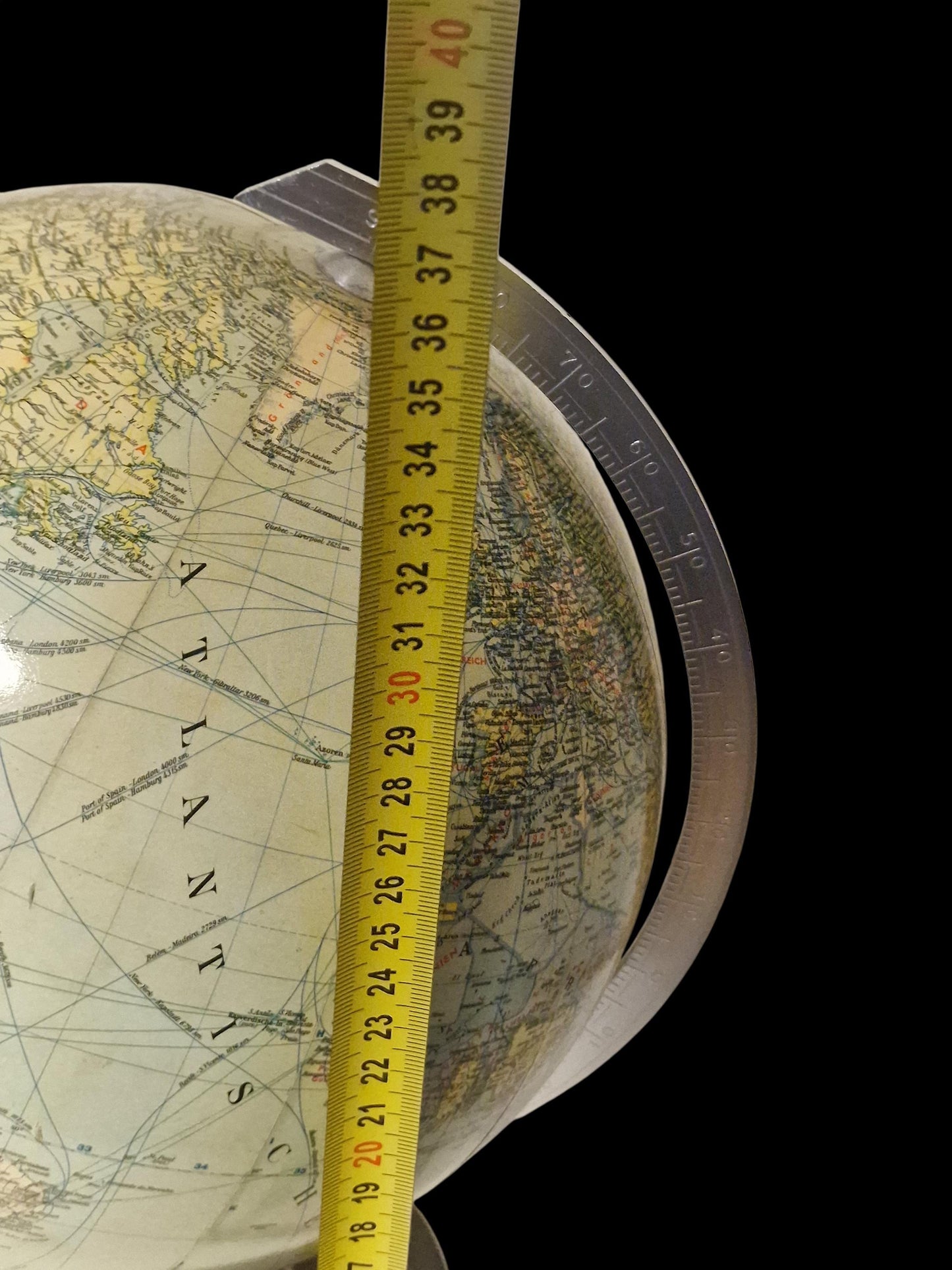 Vintage XL Light Up Glass Globe – JRO verlag Munchen, Germany