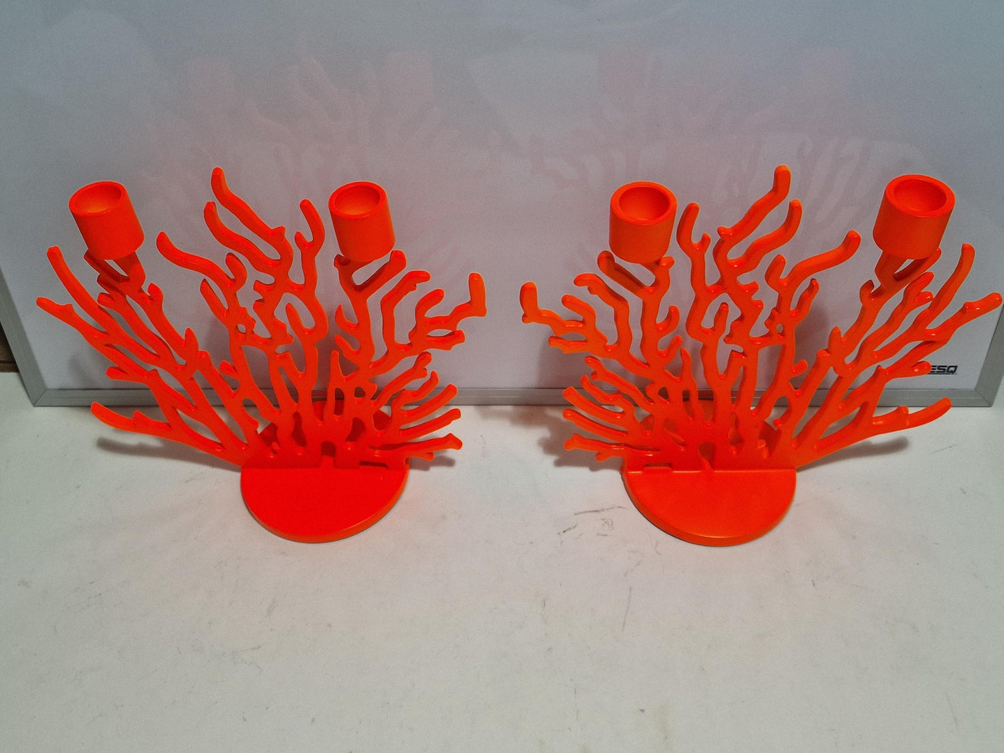 Driade Kosmo Coral Candlestick Set, Vittorio Locatelli Design, Unused in Box