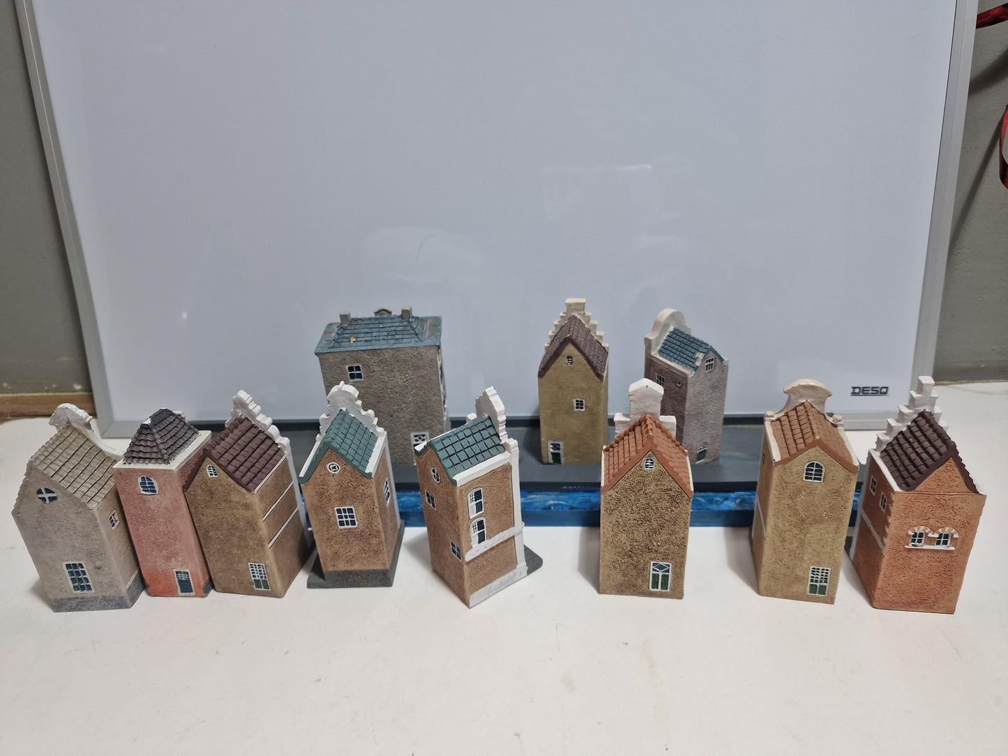 Handpainted KLM Delft Blue Canal Houses, Jacob Blokker Dutch Souvenir