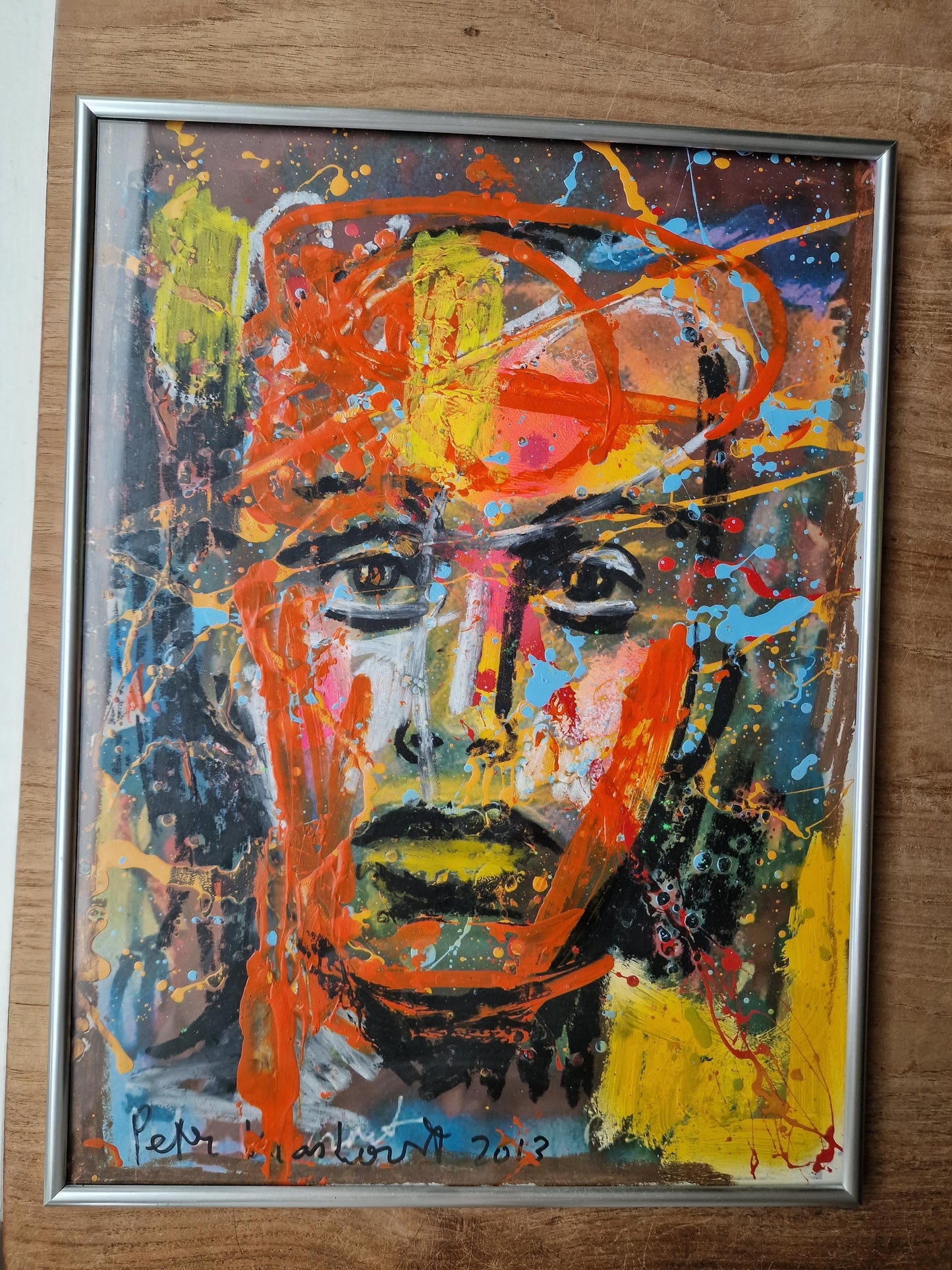 Peter Klashorst (1957-2024), the Netherlands, woman, mixed media acryl handpainted dutch artist
