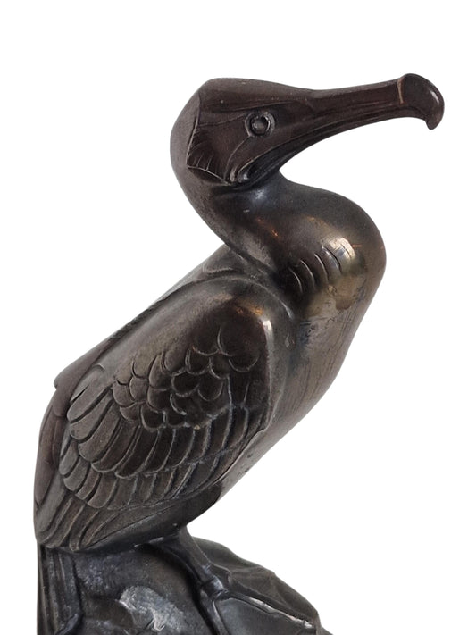 Maurice Frecourt (1890 - 1961) - Pelican. Bronze kubism french figurine antique, signed by artist