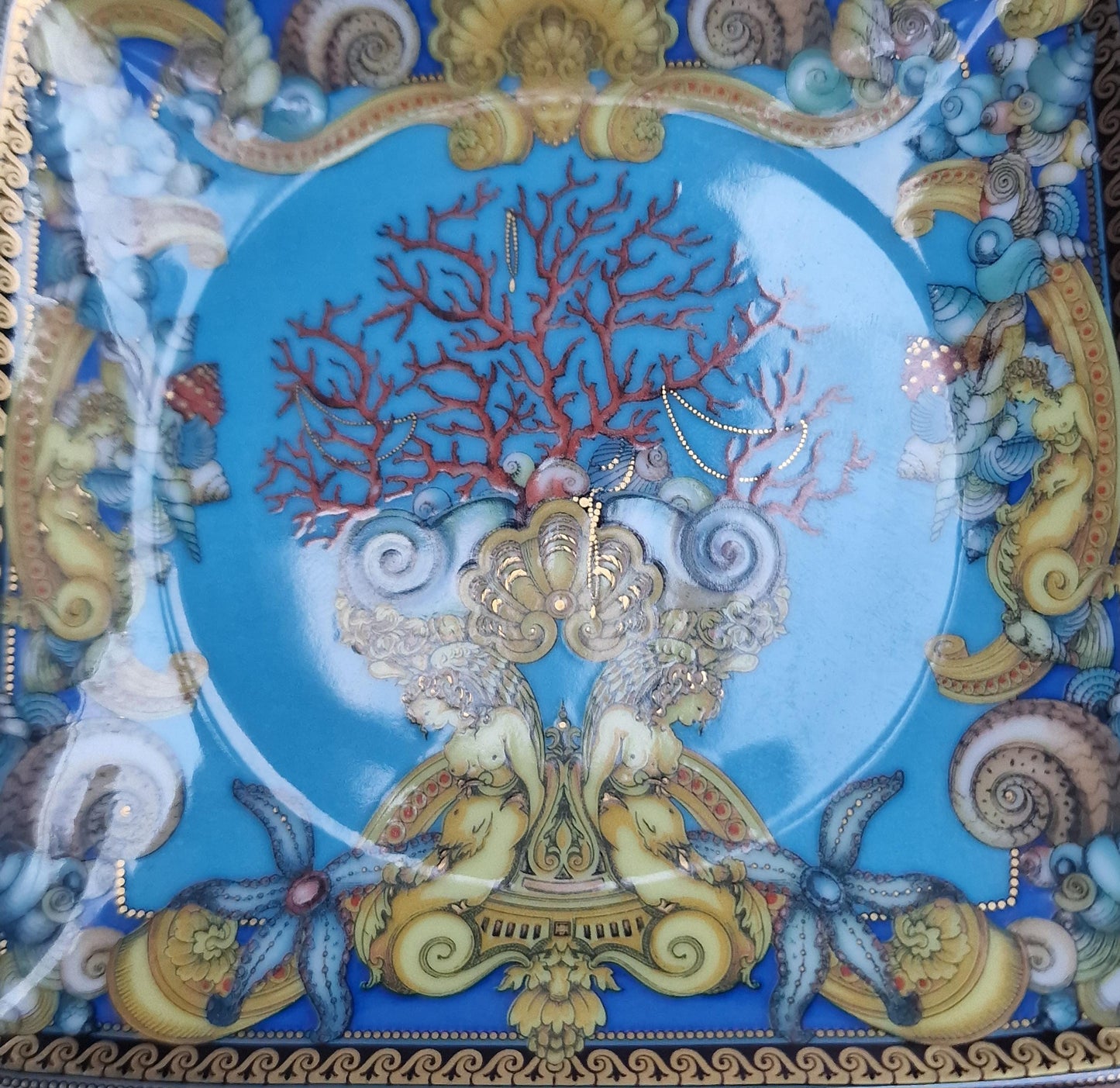 Versace x Rosenthal, Original Rosenthal for Versace porcelain tray from the iconic “Les Trésors de la Mer” collection