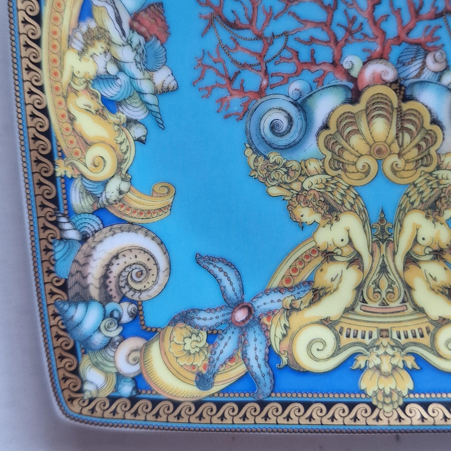 Versace x Rosenthal, Original Rosenthal for Versace porcelain tray from the iconic “Les Trésors de la Mer” collection
