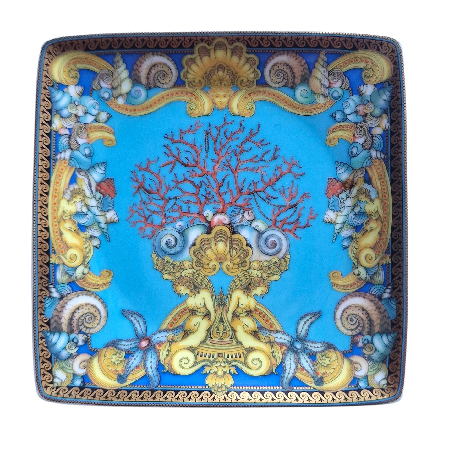 Versace x Rosenthal, Original Rosenthal for Versace porcelain tray from the iconic “Les Trésors de la Mer” collection