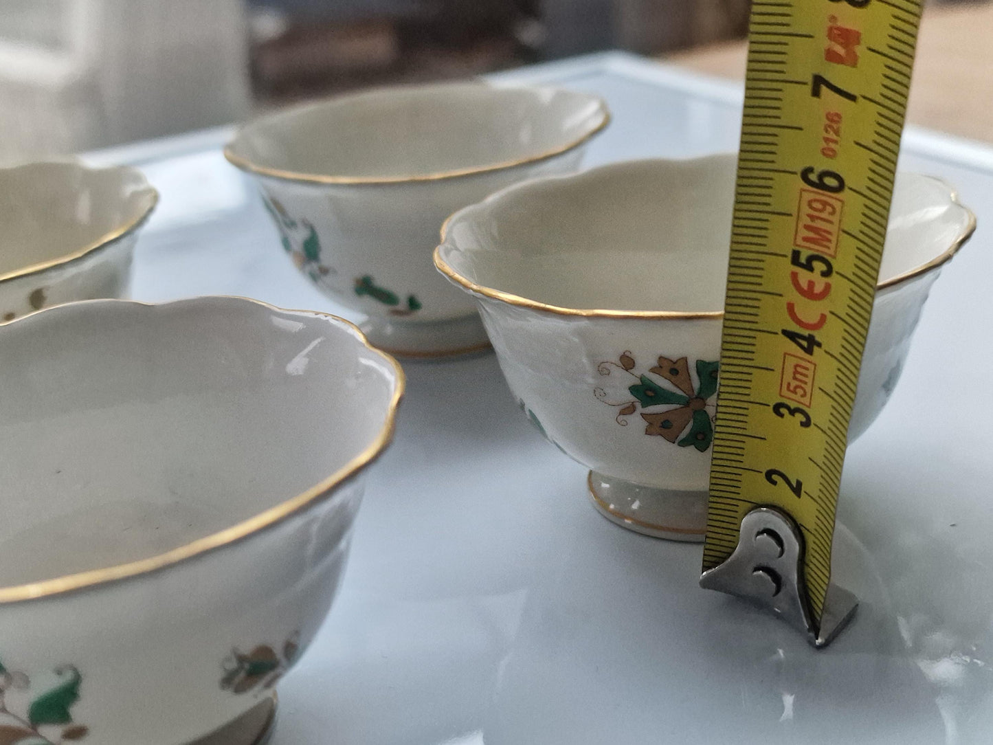 Herend Hungary, rare depiction, Set of 4 Handpainted Porcelain Bowls – Hungary, c. 1950–1960
