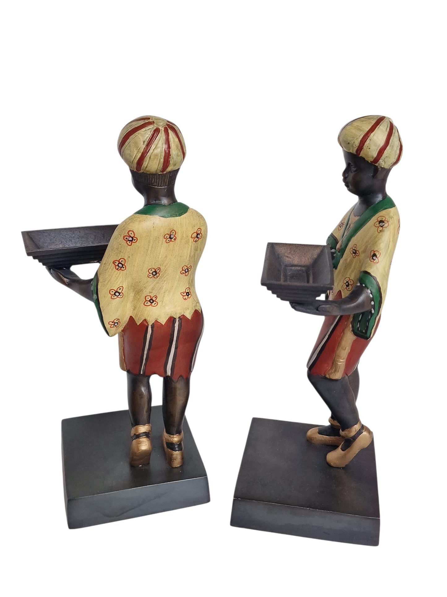 Cold painted bronze, Belle Epoque, Orientalist, moor, figurines or bookends