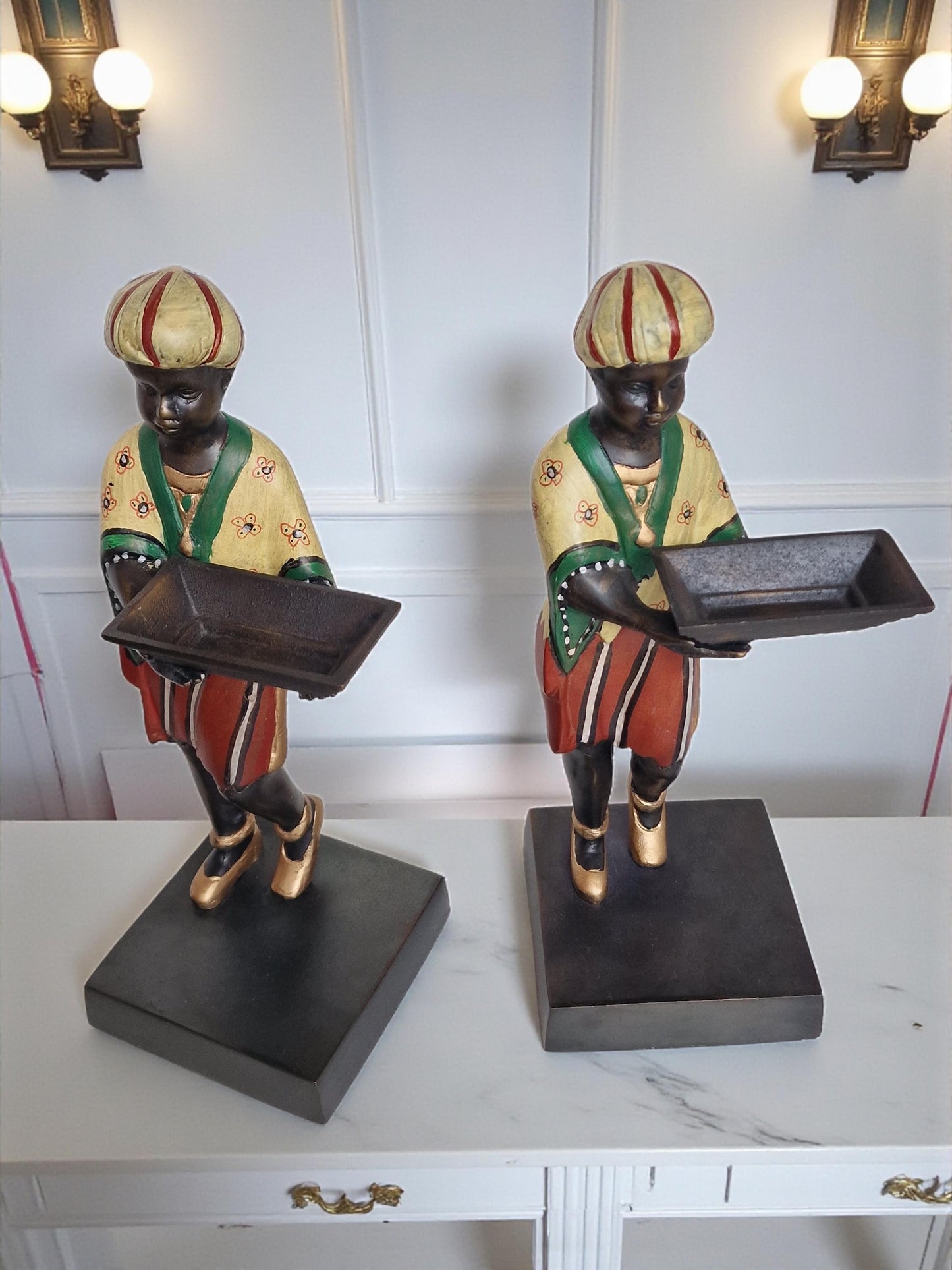 Cold painted bronze, Belle Epoque, Orientalist, moor, figurines or bookends