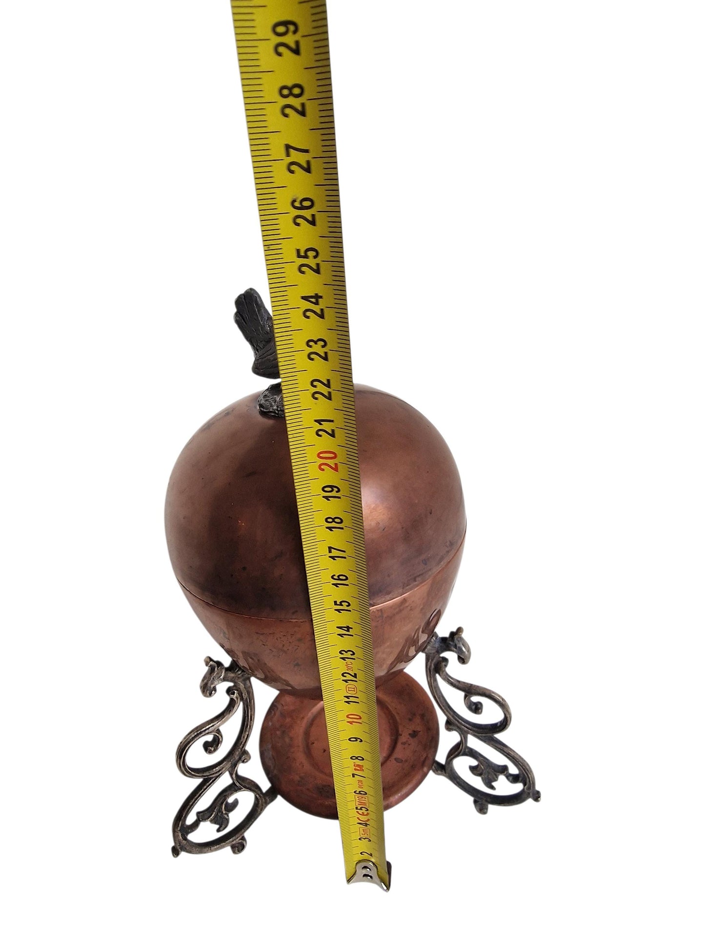 Egg warmer art nouveau copper table server keep warm eggs with tealight waxine