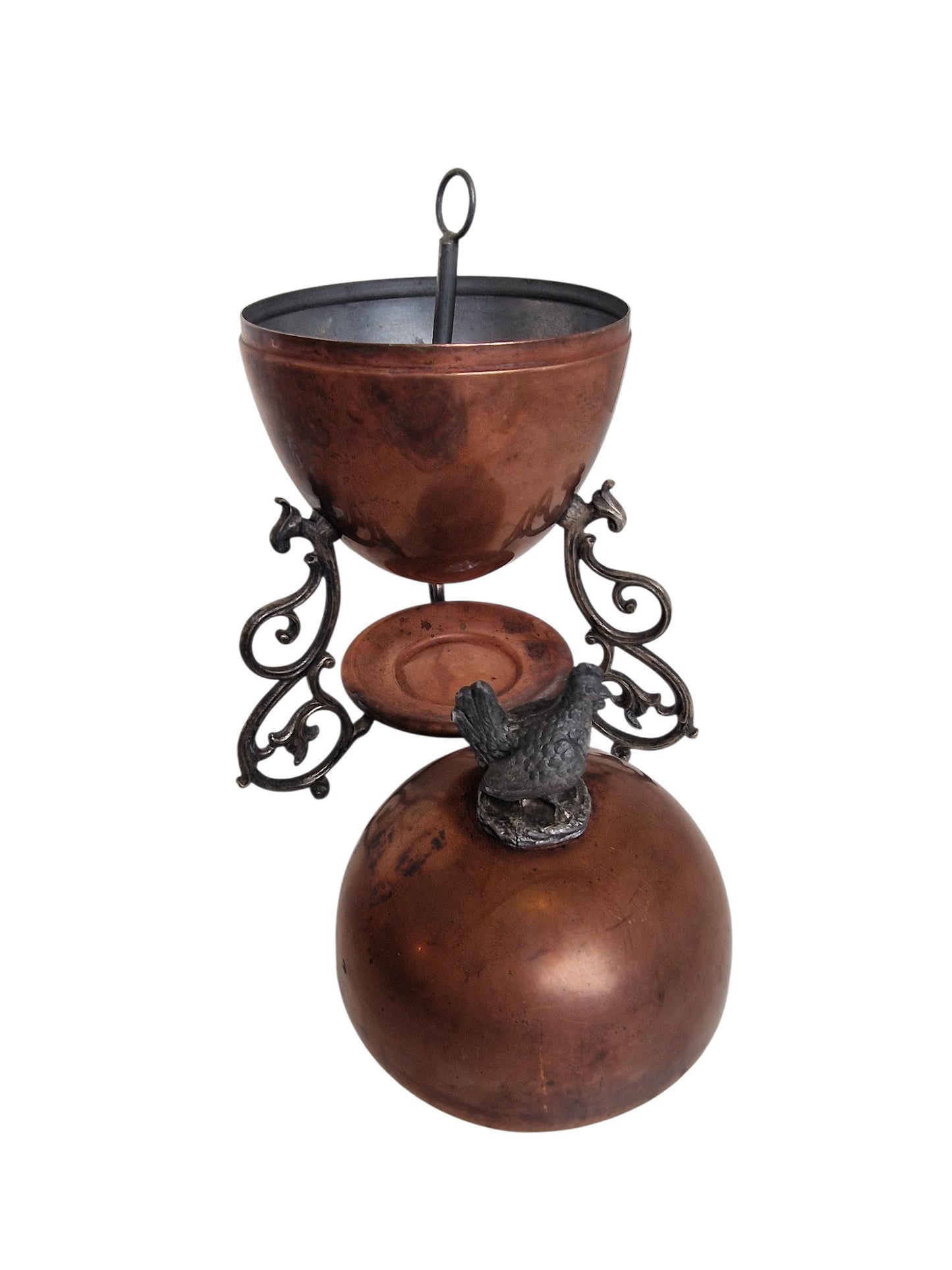 Egg warmer art nouveau copper table server keep warm eggs with tealight waxine