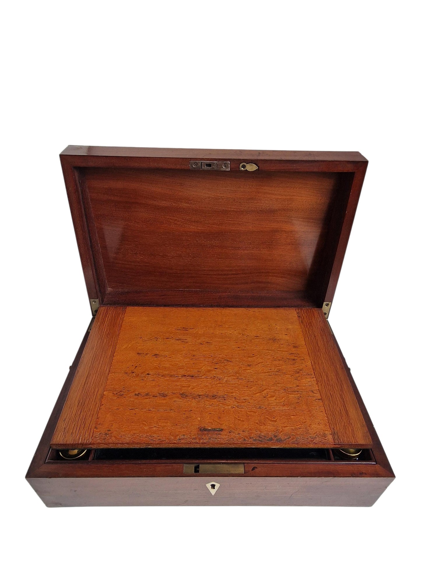 Antique Mahogany Writing Box - 19th Century English Instrument Box