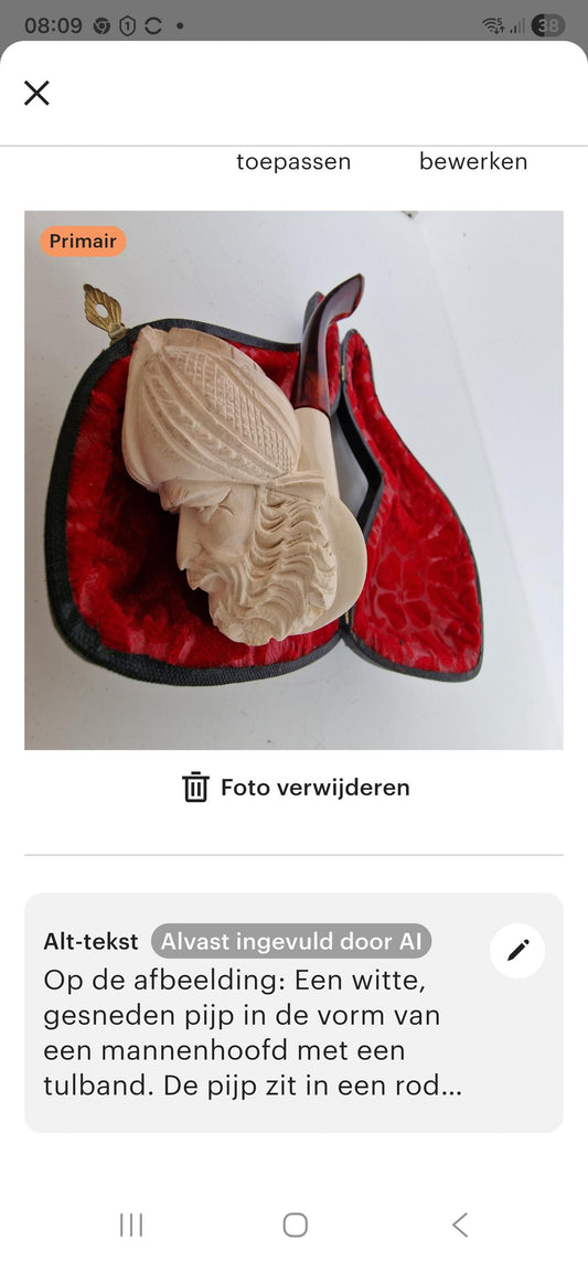 meerschuim pijp in case meerschaum pipe in case, 19th century antique