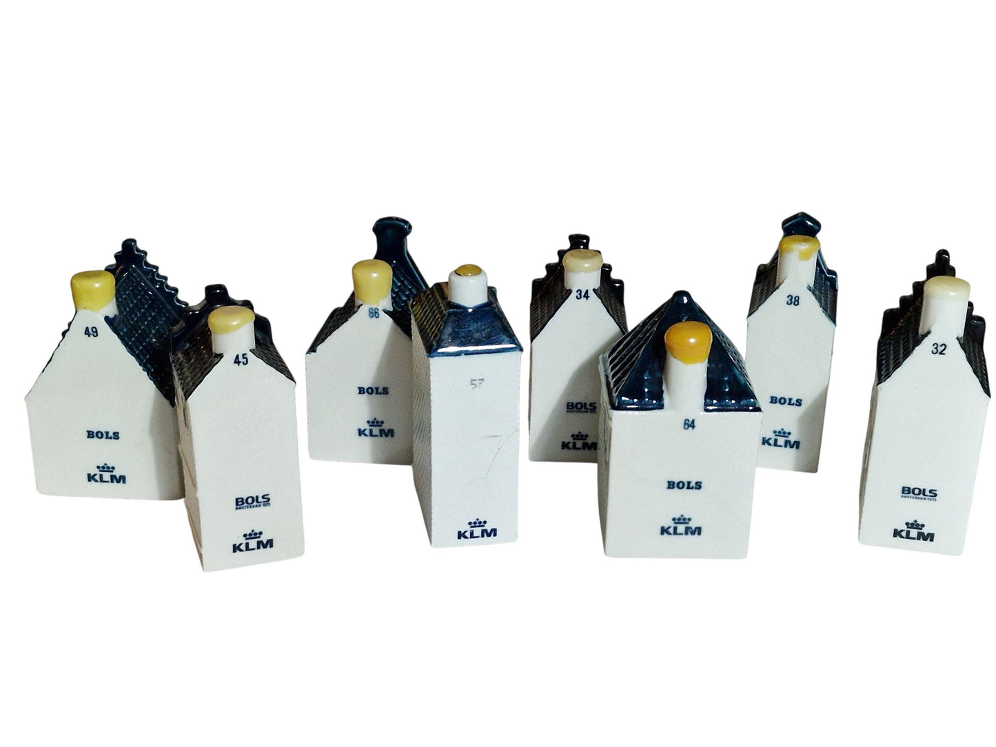 KLM Amsterdam Canal Houses, Hand Painted Porcelain Collectible Dutch grachtenpandjes