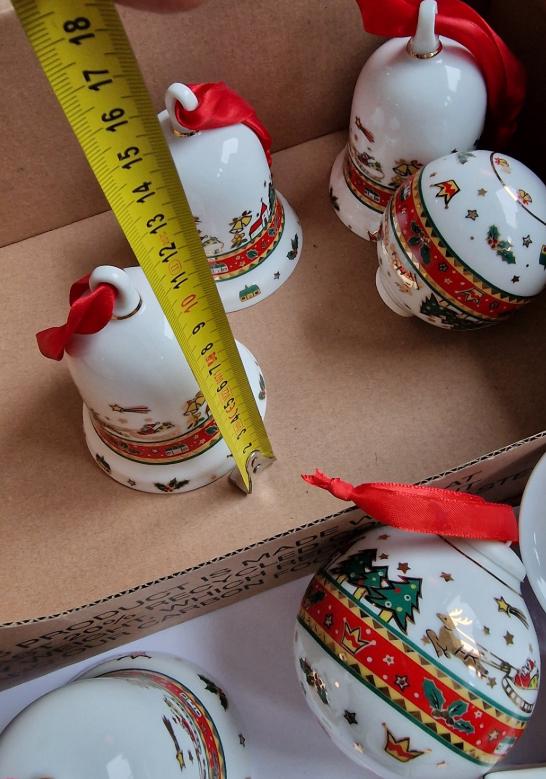 kerstballen duits porselein vintage set christmas baubles