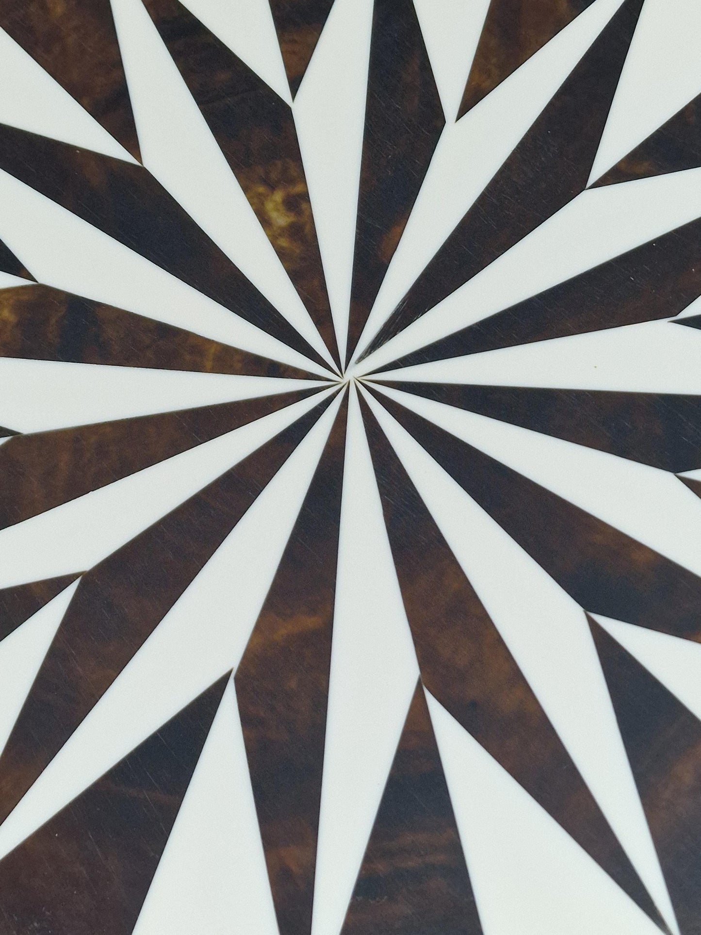 Neo-Deco Sunburst Inlay Side Table, Wood, composite & Brass, wow!!!!