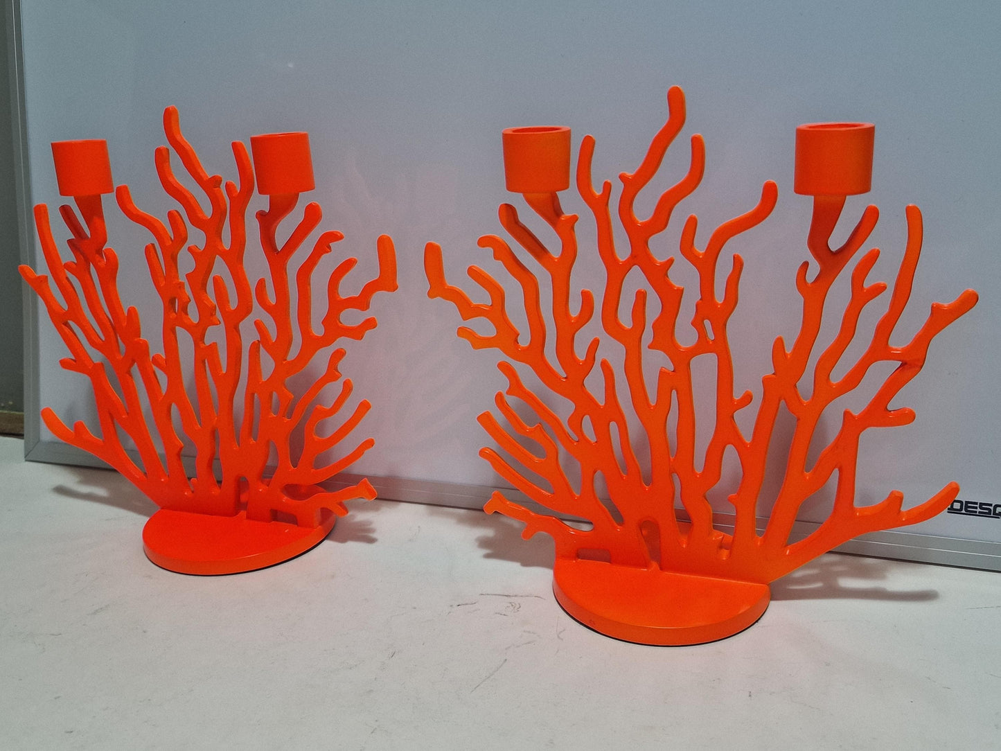 Driade Kosmo Coral Candlestick Set, Vittorio Locatelli Design, Unused in Box