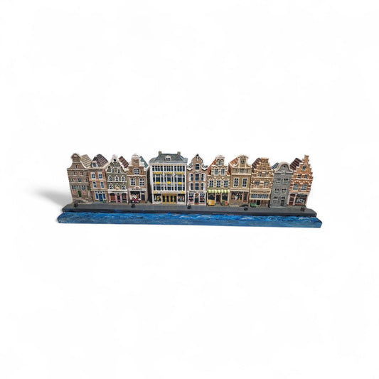 Handpainted KLM Delft Blue Canal Houses, Jacob Blokker Dutch Souvenir