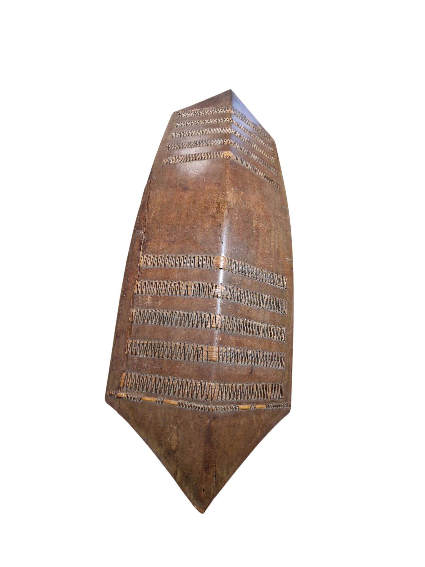 Authentic XL Dayak Mandau tribal shield – Borneo Tribal Headhunter tool. 19th