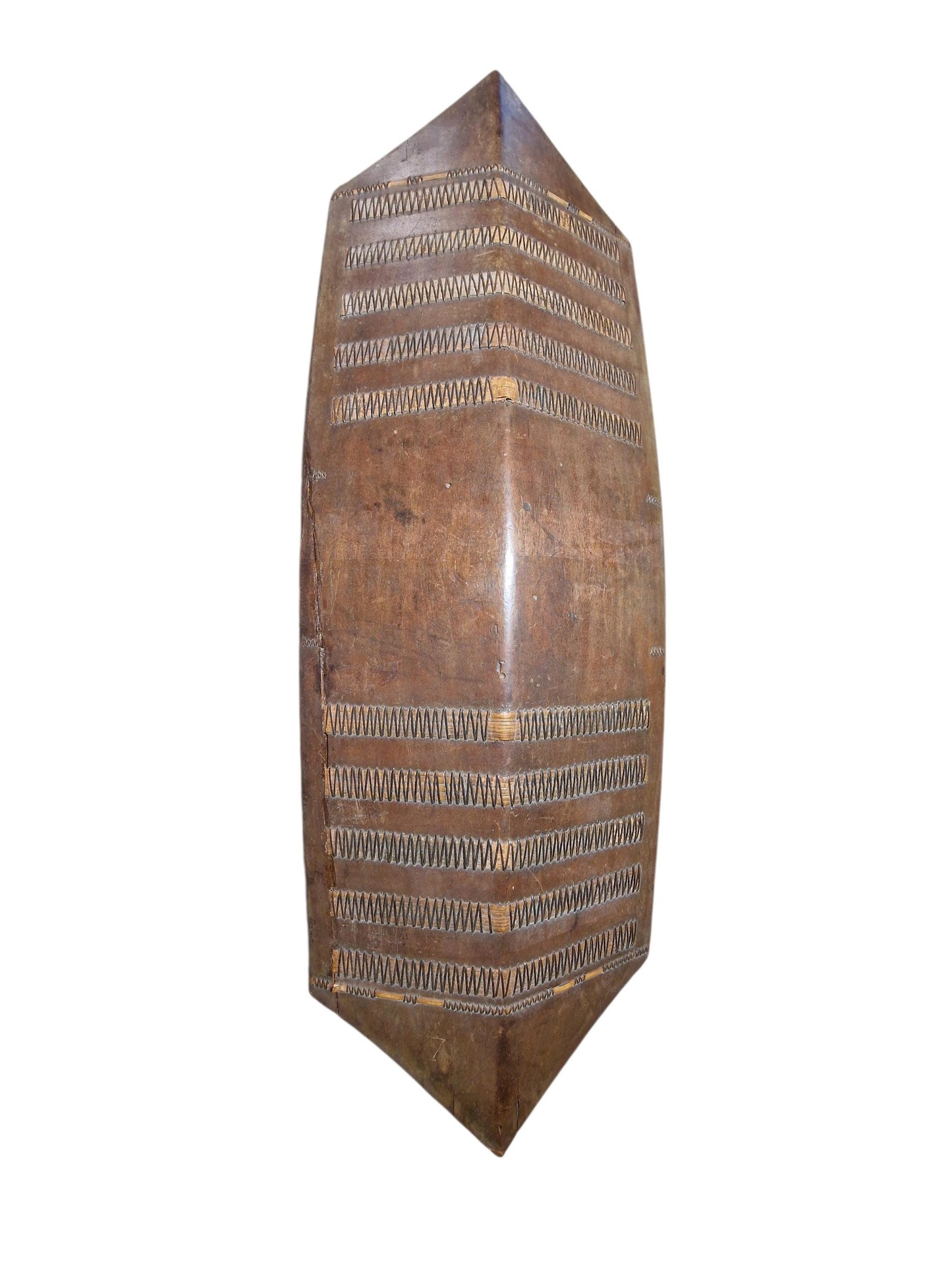 Authentic XL Dayak Mandau tribal shield – Borneo Tribal Headhunter tool. 19th