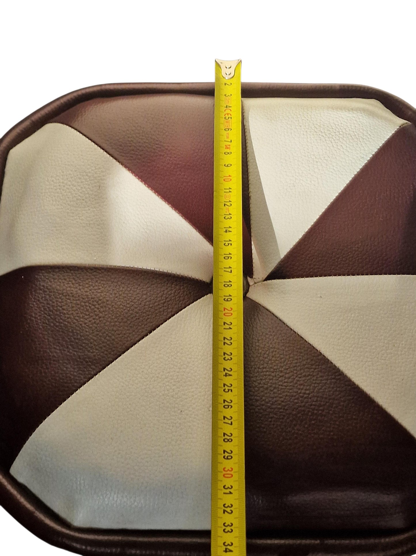 Vintage Leather stool: ottoman designer kruk pouf poef